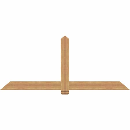 Ekena Millwork Eugene Smooth Timber Gable Bracket, Western Red Cedar, 84"W x 35"H x 1 1/2"D x 5 1/2"F, 10/12 Pitch GBW084X35X0206EUG00SWR